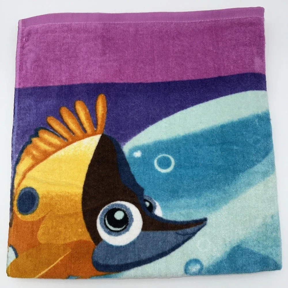 Disney Pixar Finding Nemo Beach Towel Girls 30x60 Multicolor Cotton 47602 NEW